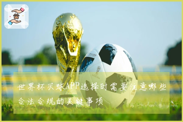 世界杯买球APP选择时需要注意哪些合法合规的关键事项